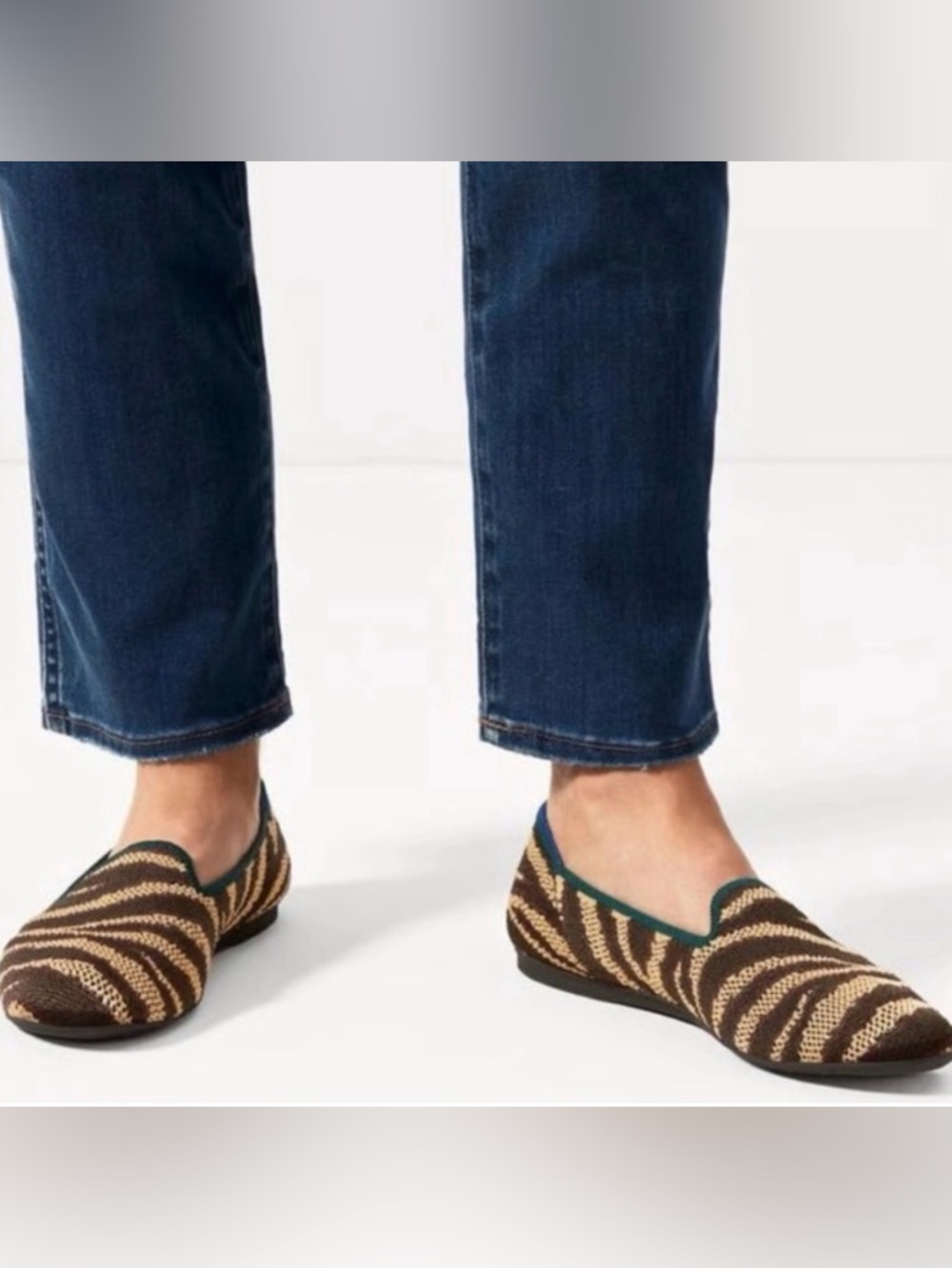 Rothy’s The Loafer in Chai Zebra